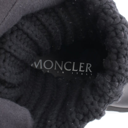 GINETTE レインブーツ レインシューズ ラバー ニットファブリック ブラック モンクレール シューズ MONCLER