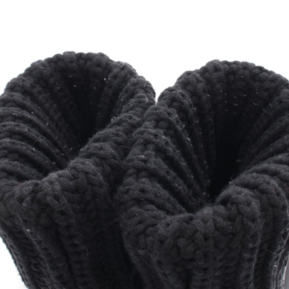 GINETTE レインブーツ レインシューズ ラバー ニットファブリック ブラック モンクレール シューズ MONCLER