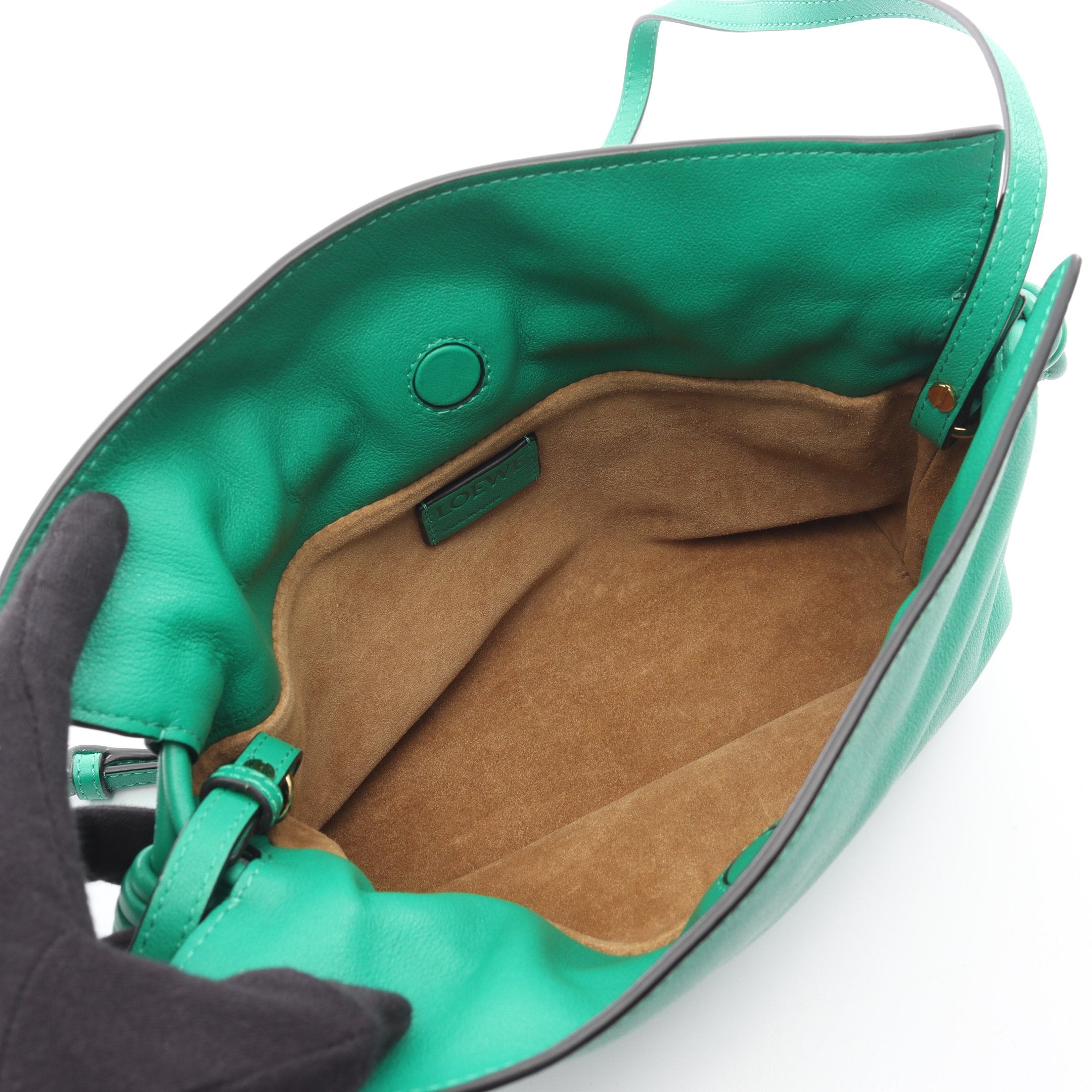 ロエベ フラメンコ クラッチ ミディアム カーキ レザー ショルダーバッグ LOEWE☆フラメンコクラッチミニ ダークカーキグリーン (LOEWE