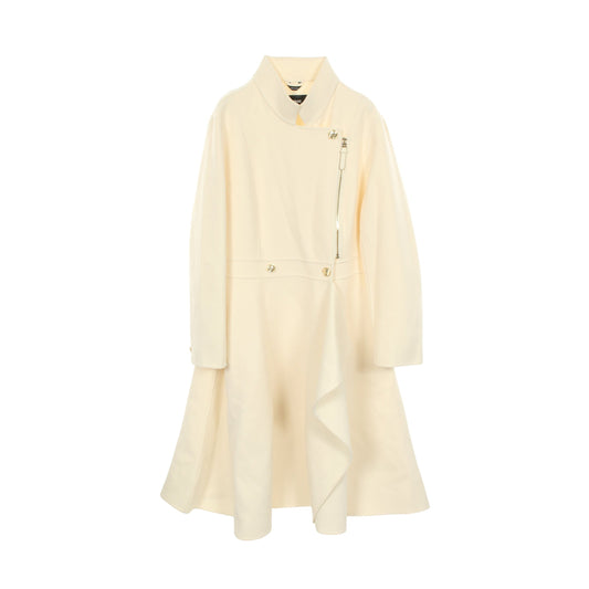 ANNIA コート ウール オフホワイト マッカージュ