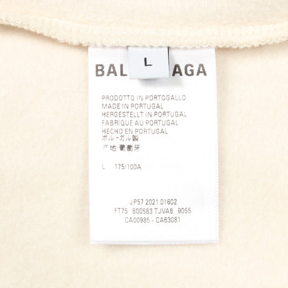 LOGO ミディアムフィットフーディー プルオーバーパーカー コットン ベージュ 裏起毛 バレンシアガ トップス BALENCIAGA