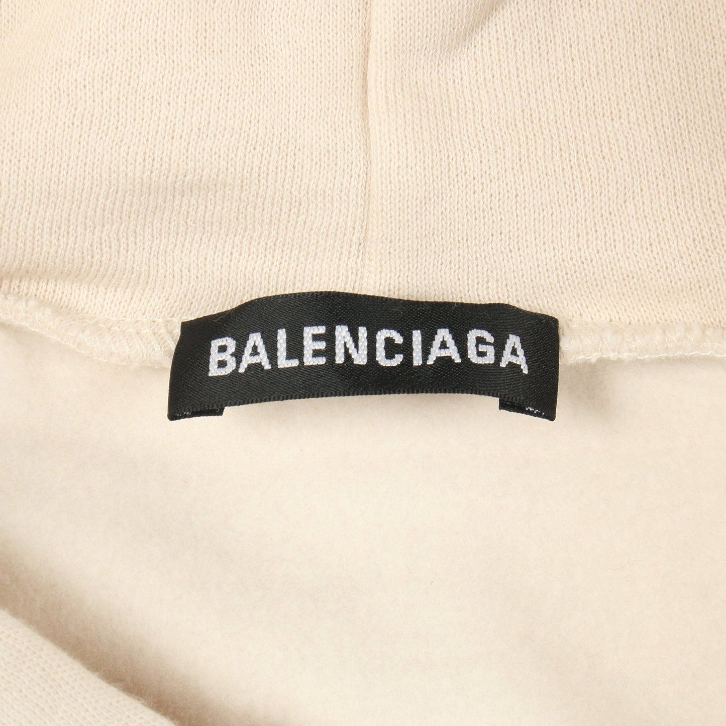 LOGO ミディアムフィットフーディー プルオーバーパーカー コットン ベージュ 裏起毛 バレンシアガ トップス BALENCIAGA