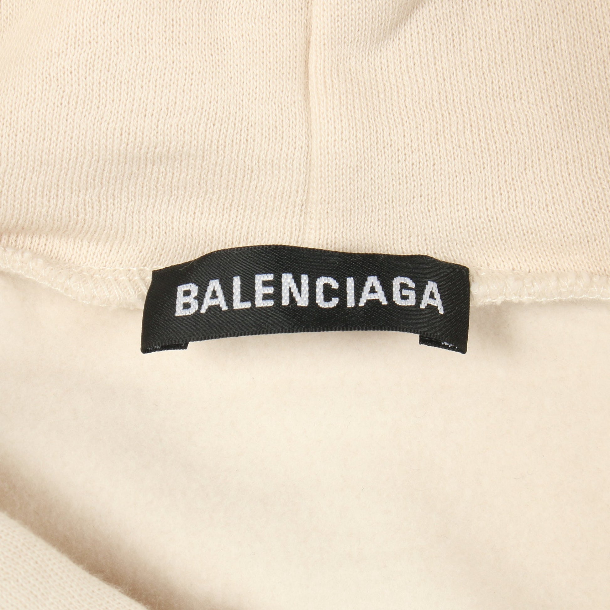 LOGO ミディアムフィットフーディー プルオーバーパーカー コットン ベージュ 裏起毛 バレンシアガ トップス BALENCIAGA