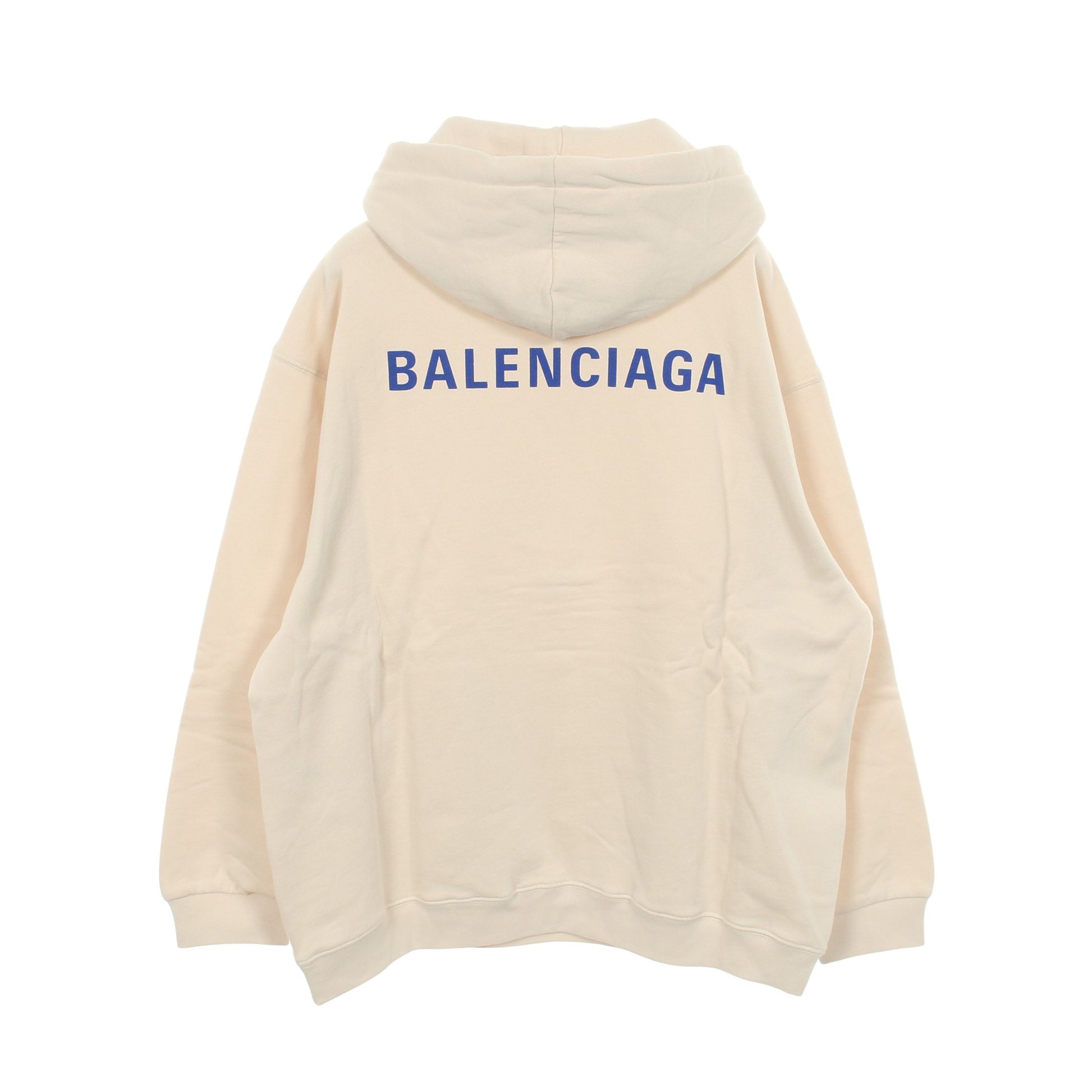 LOGO ミディアムフィットフーディー プルオーバーパーカー コットン ベージュ 裏起毛 バレンシアガ トップス BALENCIAGA