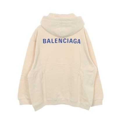 LOGO ミディアムフィットフーディー プルオーバーパーカー コットン ベージュ 裏起毛 バレンシアガ トップス BALENCIAGA