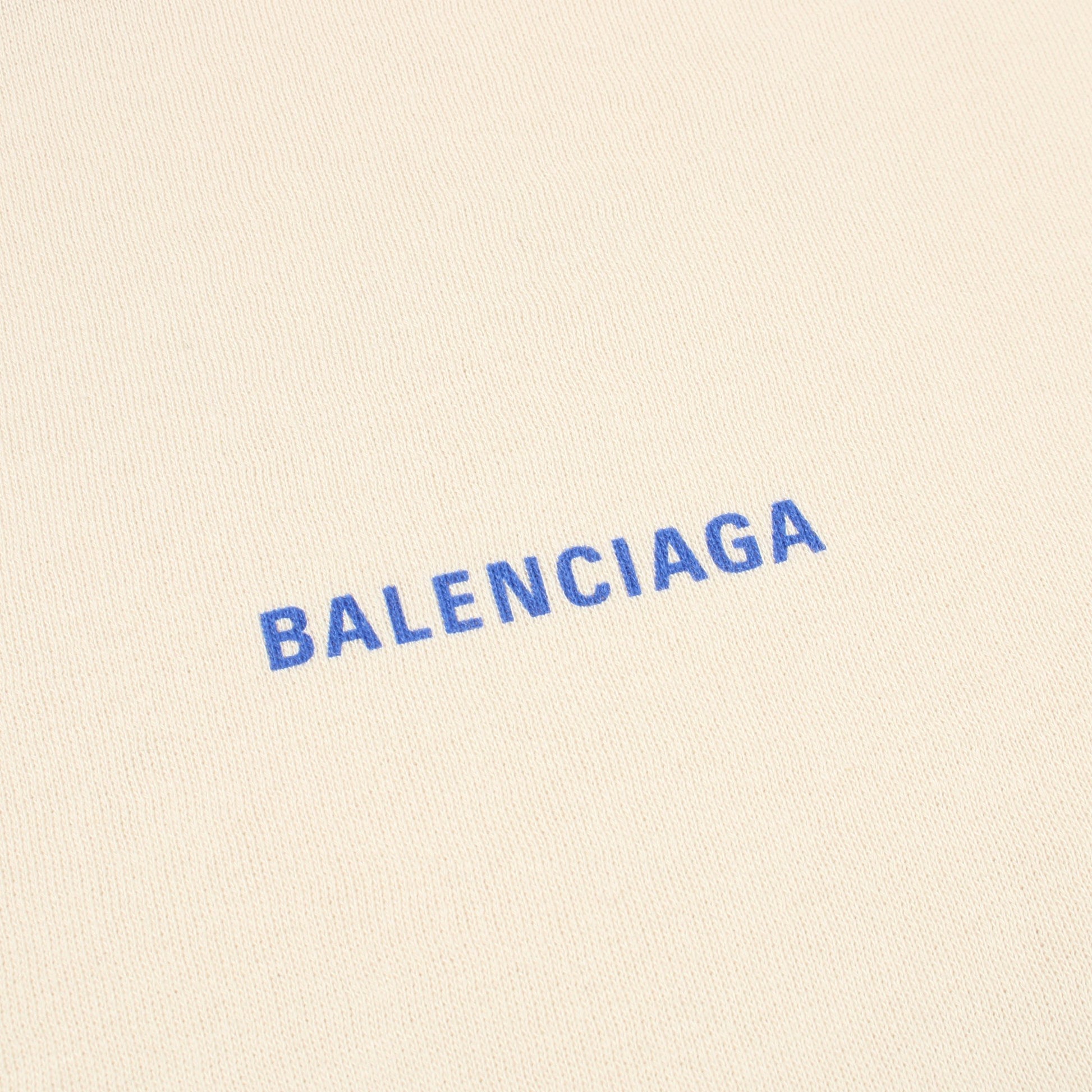 LOGO ミディアムフィットフーディー プルオーバーパーカー コットン ベージュ 裏起毛 バレンシアガ トップス BALENCIAGA