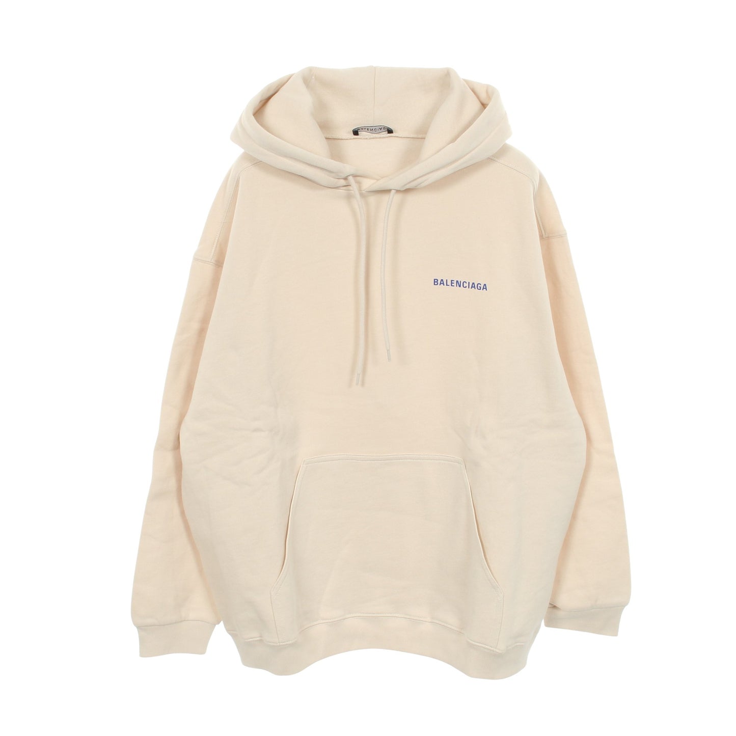 LOGO ミディアムフィットフーディー プルオーバーパーカー コットン ベージュ 裏起毛 バレンシアガ トップス BALENCIAGA