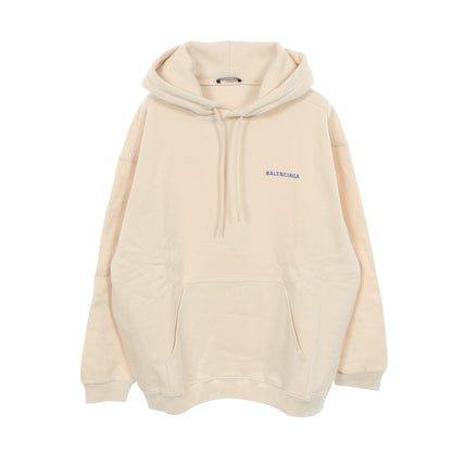 LOGO ミディアムフィットフーディー プルオーバーパーカー コットン ベージュ 裏起毛 バレンシアガ トップス BALENCIAGA