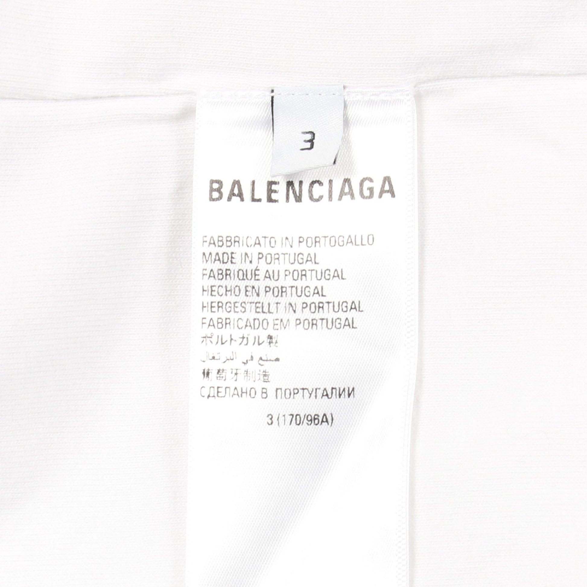 BALENCIAGA × adidas 半袖Tシャツ ロゴ刺繍 コットン ホワイト バレンシアガ トップス BALENCIAGA