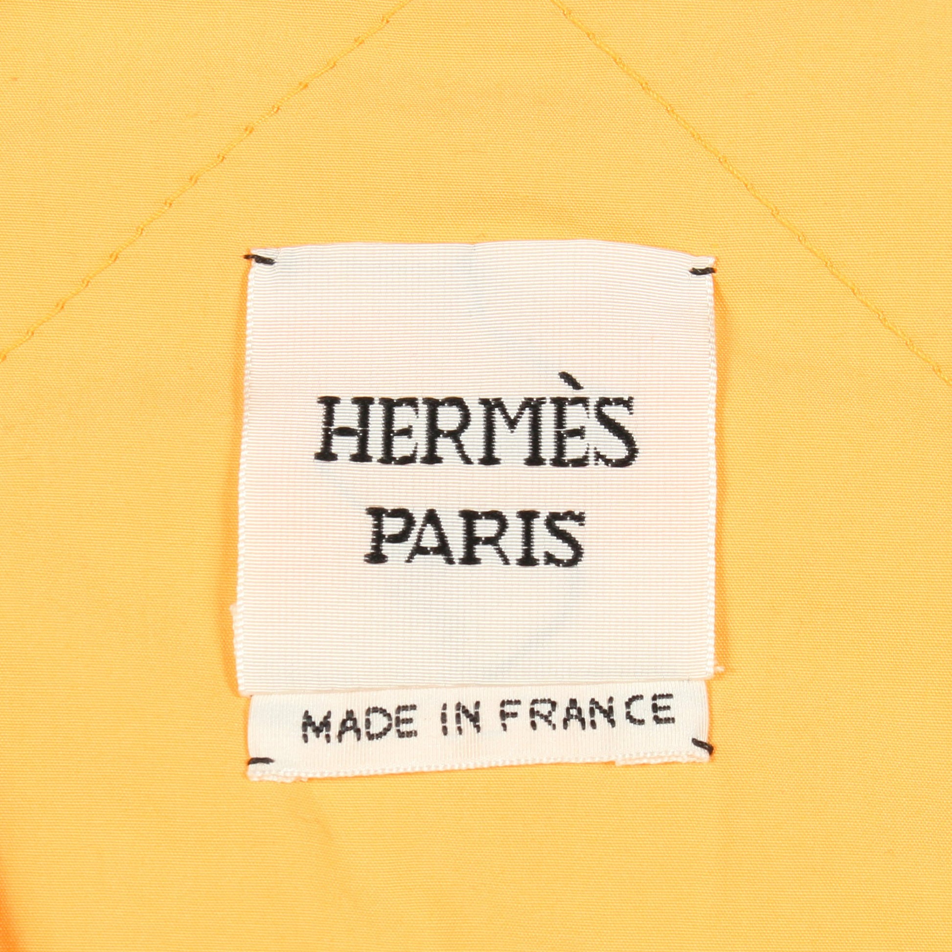 ラップコート ロングコート コットン オレンジ エルメス アウター HERMES