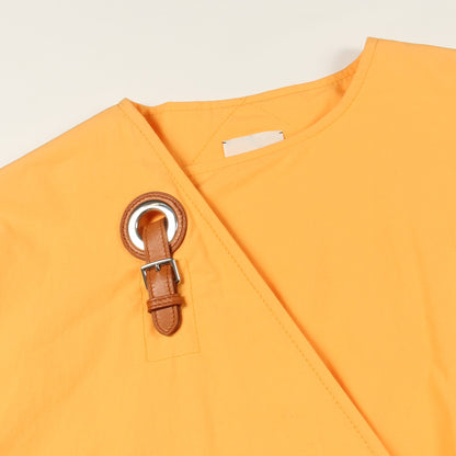 ラップコート ロングコート コットン オレンジ エルメス アウター HERMES