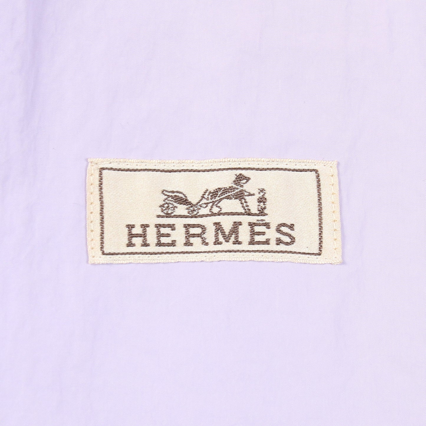 ドローストリング フーデッド コート ナイロン ライトパープル エルメス アウター HERMES