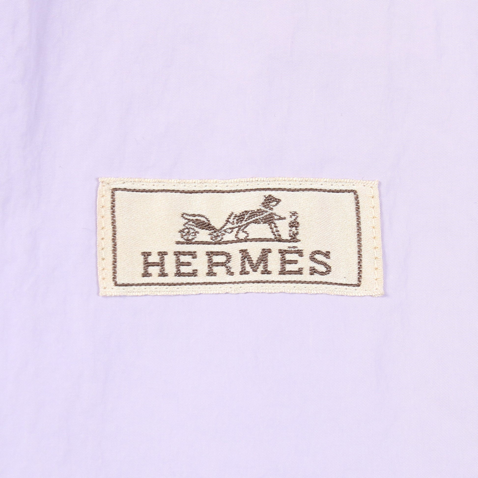 ドローストリング フーデッド コート ナイロン ライトパープル エルメス アウター HERMES
