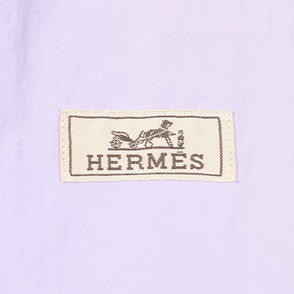 ドローストリング フーデッド コート ナイロン ライトパープル エルメス アウター HERMES