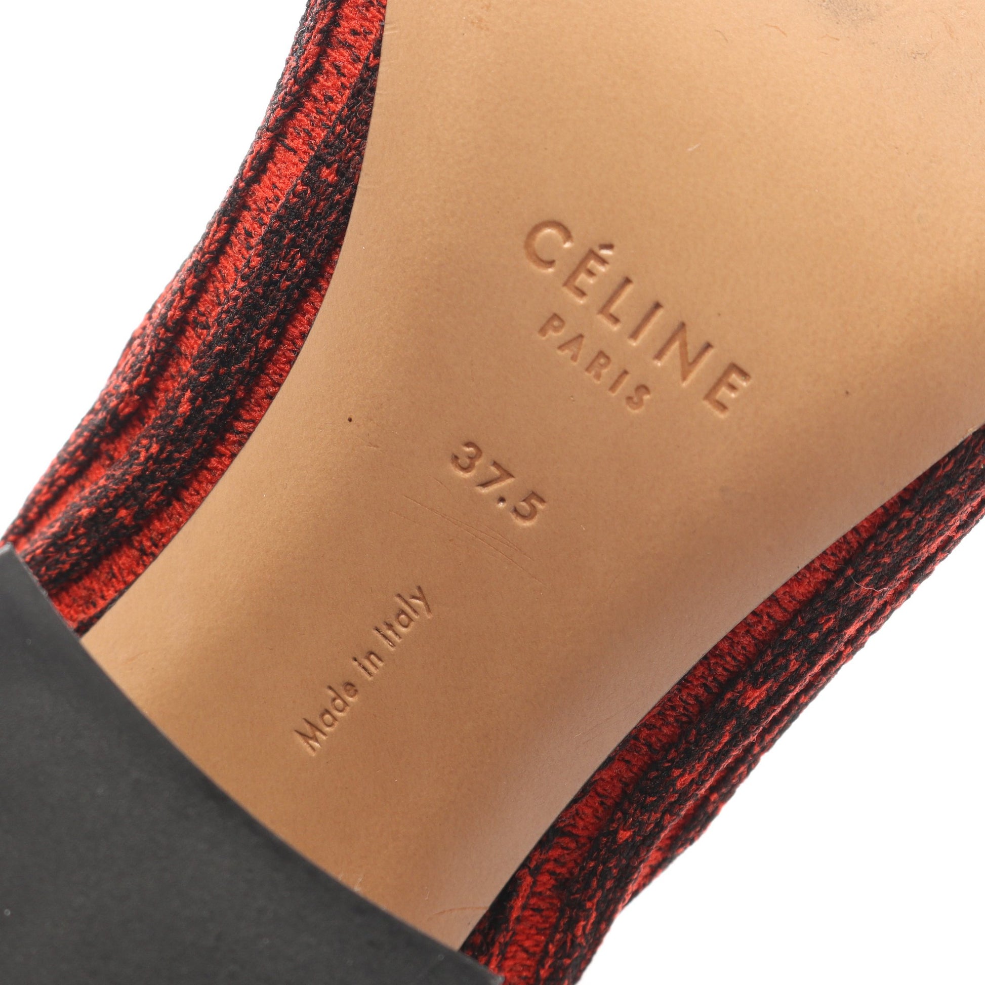 バレリーナ ソックス アンクル ブーツ ファブリック レッド ブラック ベージュ セリーヌ シューズ CELINE