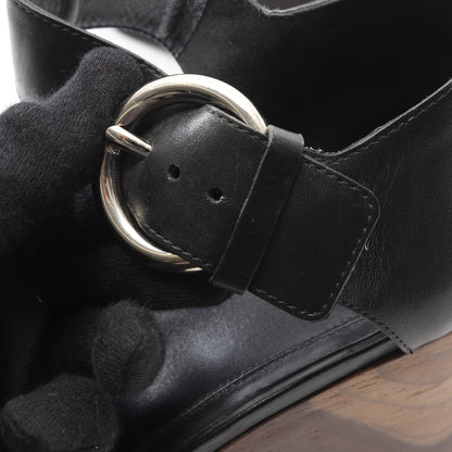 サンダル レザー スエード ブラック ウェッジソール フィービー期 セリーヌ シューズ CELINE