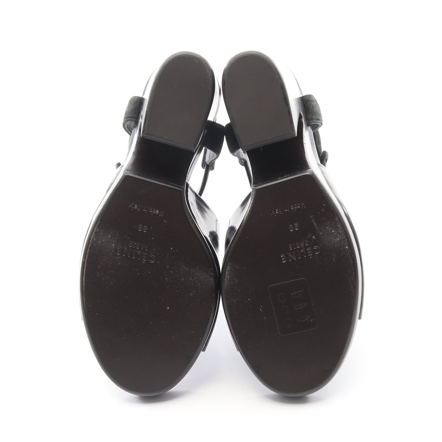 サンダル レザー スエード ブラック セリーヌ シューズ CELINE