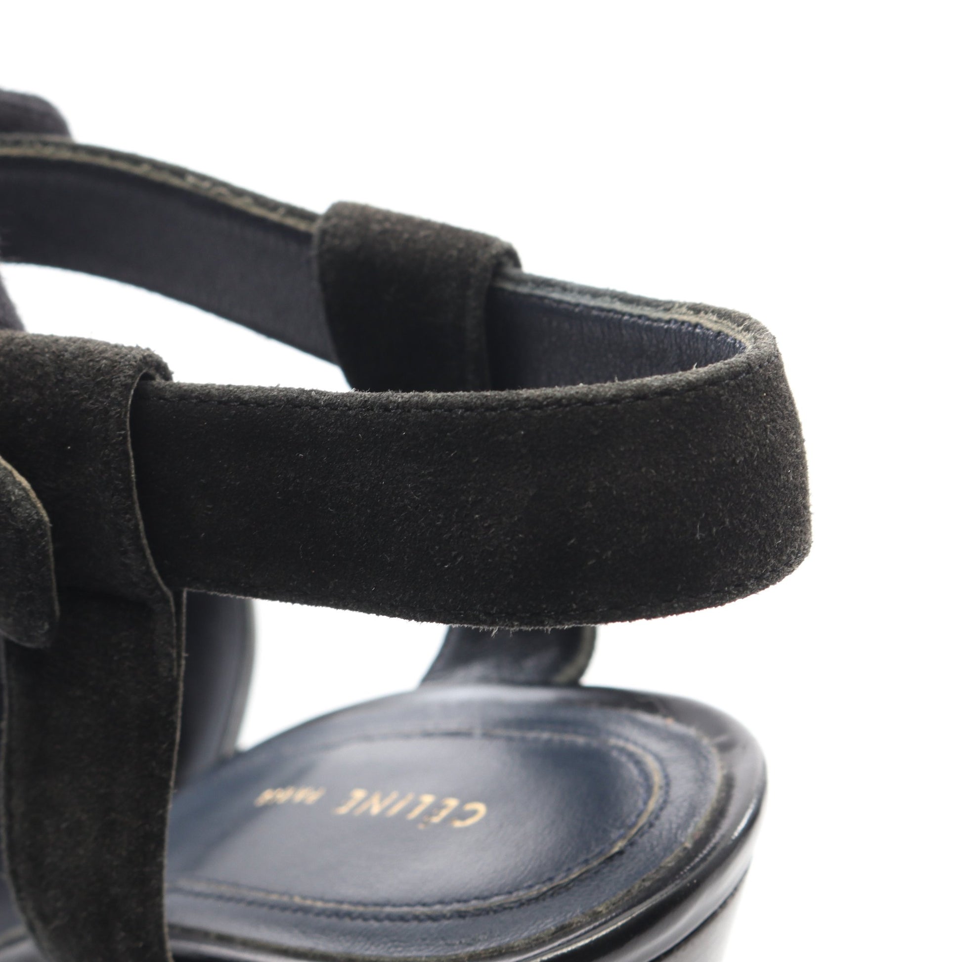 サンダル レザー スエード ブラック セリーヌ シューズ CELINE
