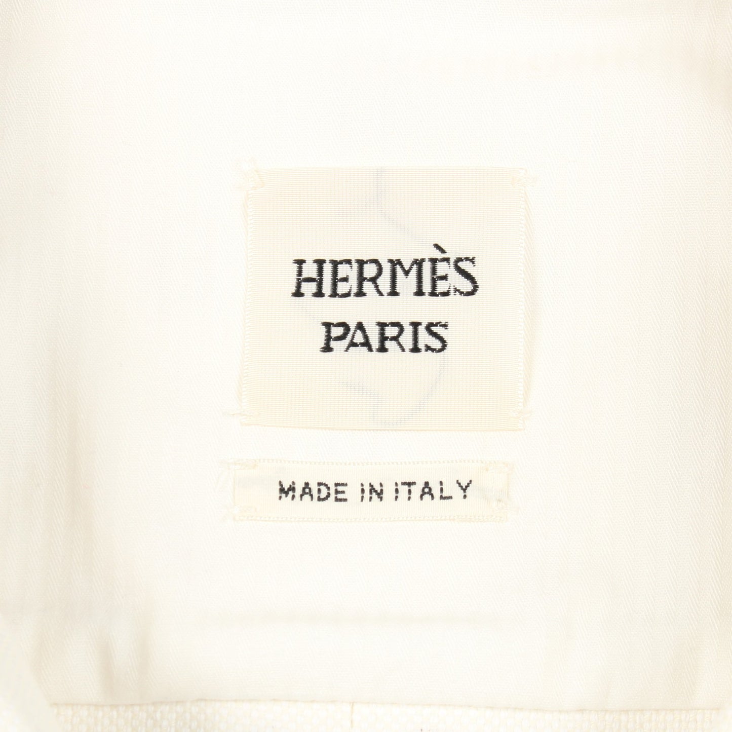 シェーヌダンクル デニムジャケット コットン ホワイト ブラウン エルメス アウター HERMES