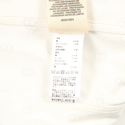 シェーヌダンクル デニムジャケット コットン ホワイト ブラウン エルメス アウター HERMES