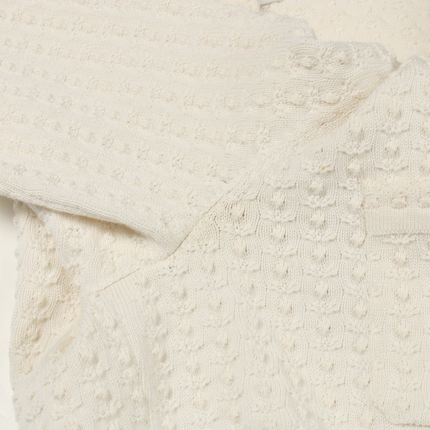 ココマークシェルボタン ニットジャケット カーディガン コットン シルク オフホワイト シャネル