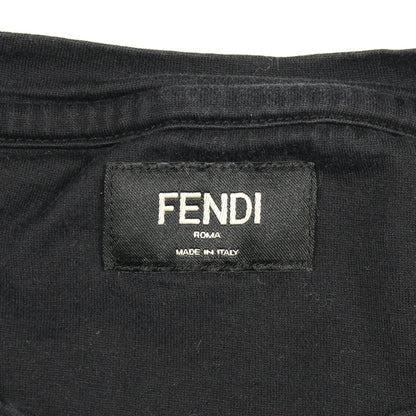 FFラビリンス エンブロイダリー 半袖Tシャツ コットン ブラック フェンディ トップス FENDI