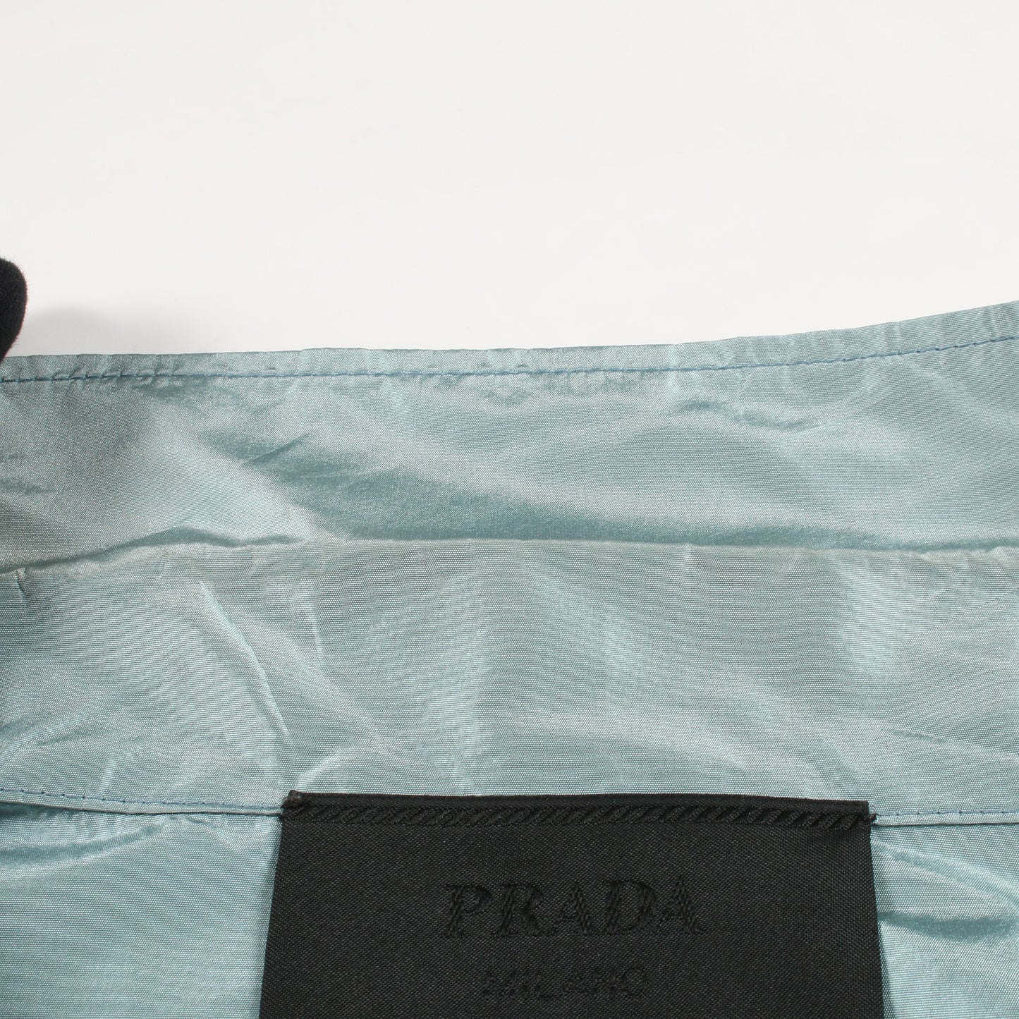 パジャマ シャツ 長袖 シルク ライトブルー プラダ トップス PRADA