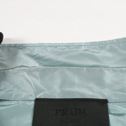 パジャマ シャツ 長袖 シルク ライトブルー プラダ トップス PRADA