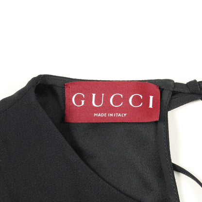 ワンピース 半袖 レーヨン ネイビー グッチ ワンピース GUCCI