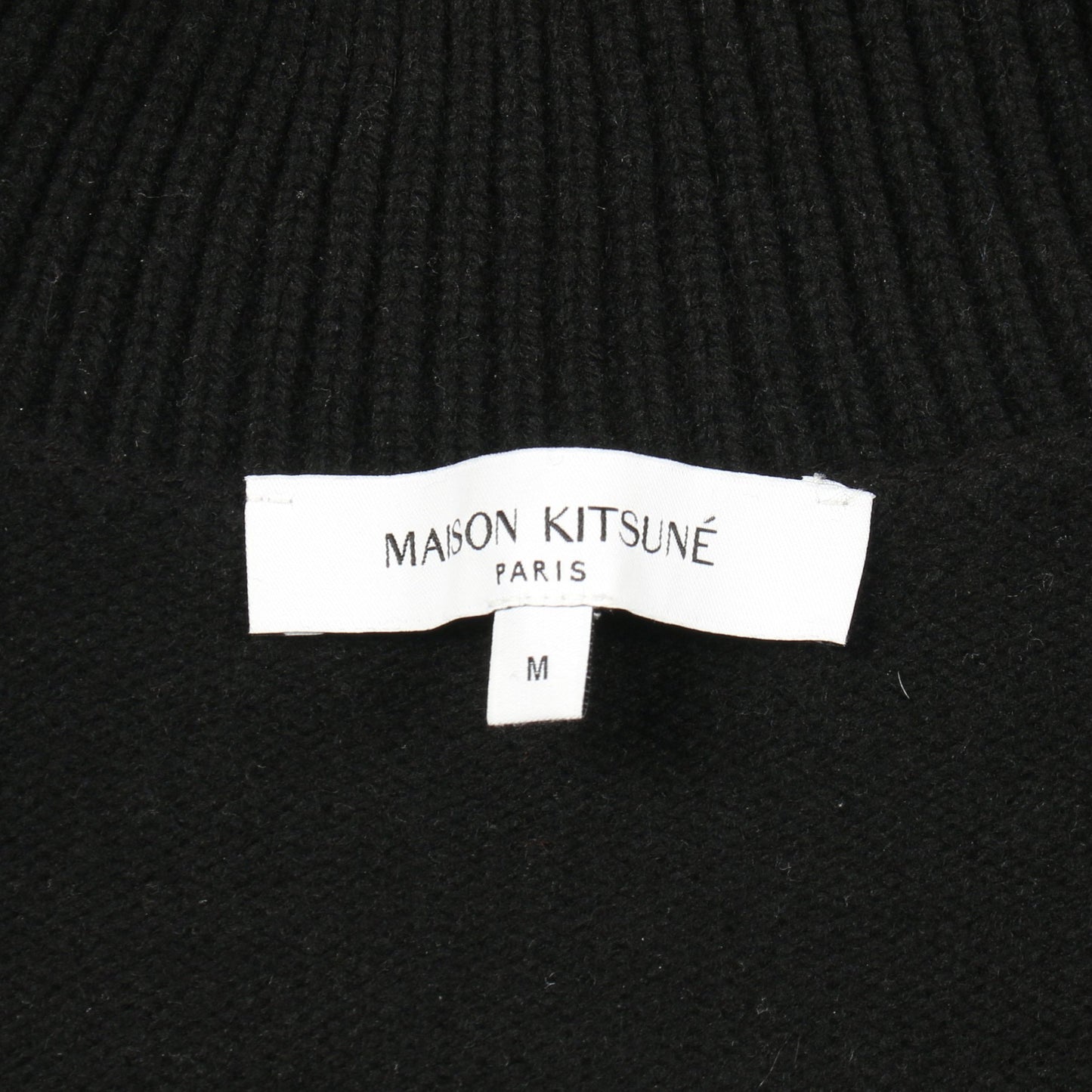 FOX HEAD ニット ハイネック ウール ブラック メゾンキツネ トップス MAISON KITSUNE