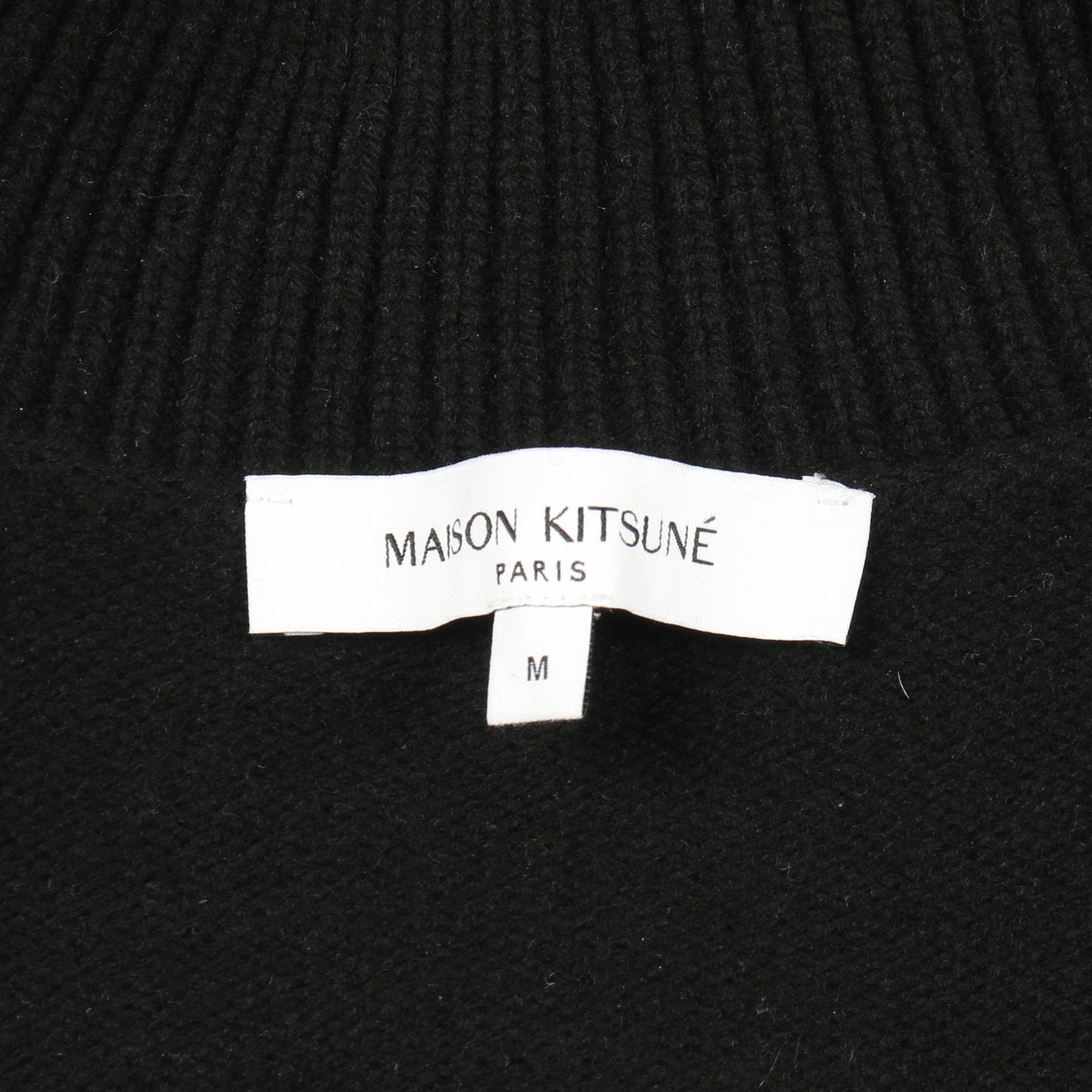 FOX HEAD ニット ハイネック ウール ブラック メゾンキツネ トップス MAISON KITSUNE