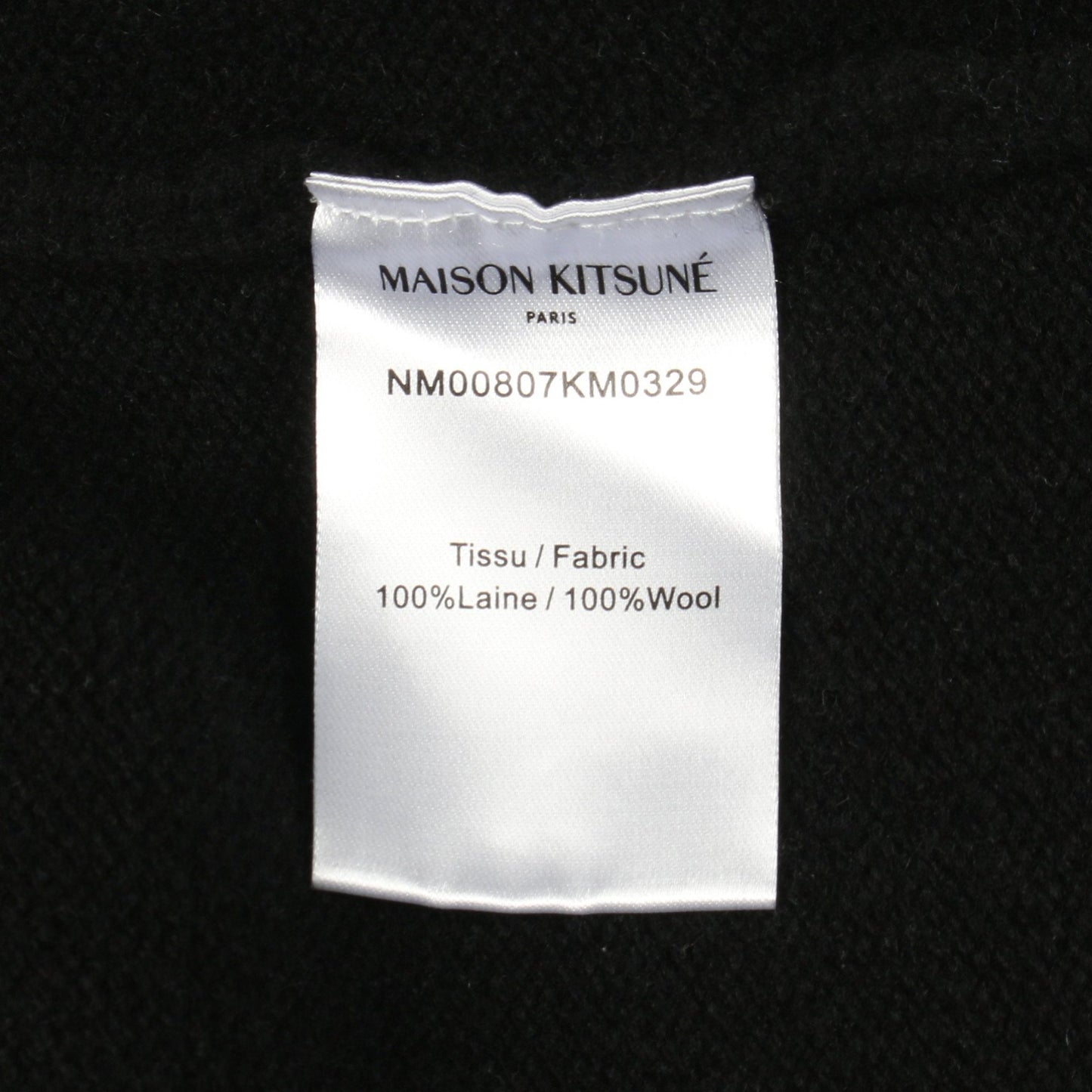 FOX HEAD ニット ハイネック ウール ブラック メゾンキツネ トップス MAISON KITSUNE