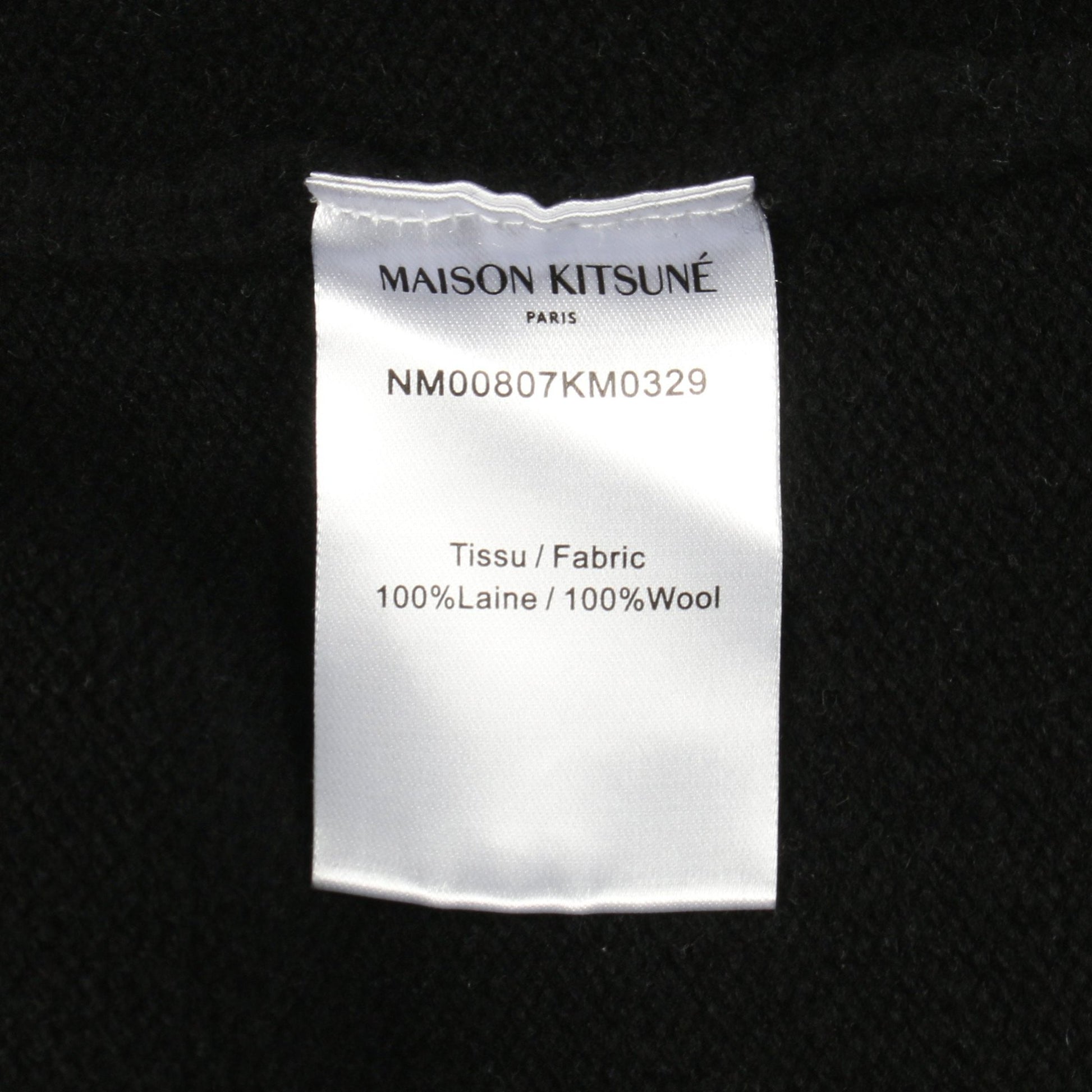 FOX HEAD ニット ハイネック ウール ブラック メゾンキツネ トップス MAISON KITSUNE