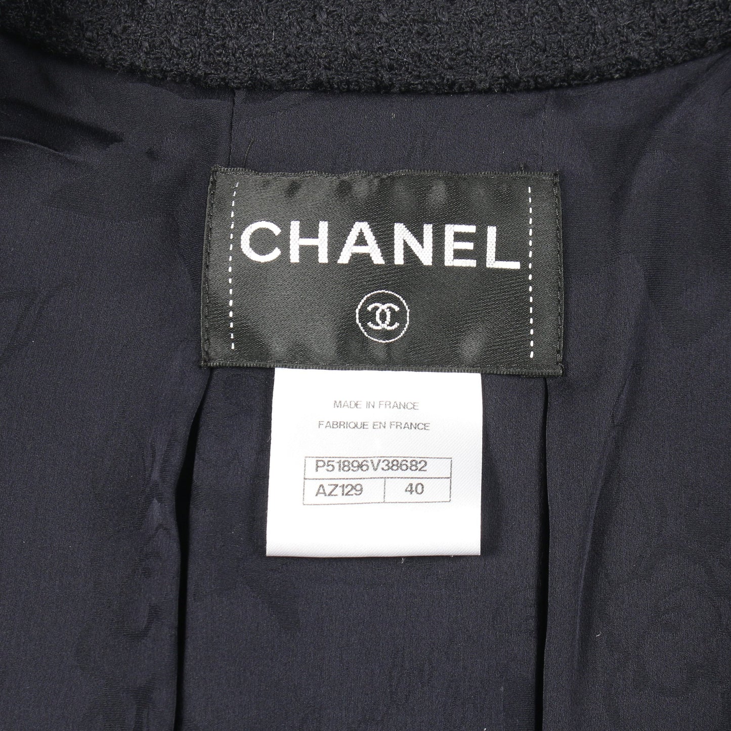 ココマークボタン ツイード ジャケット ウール ネイビー シャネル アウター CHANEL