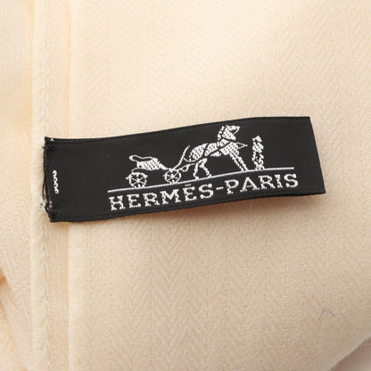 ストール カシミヤ ウール アイボリー エルメス 財布・小物 HERMES