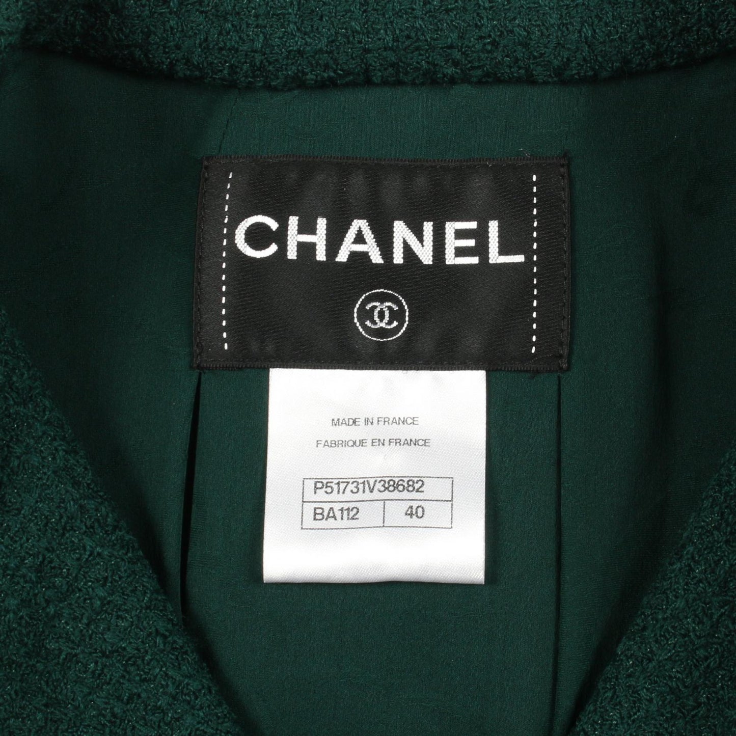 ココマークボタン ツイード ジャケット ウール グリーン シャネル アウター CHANEL