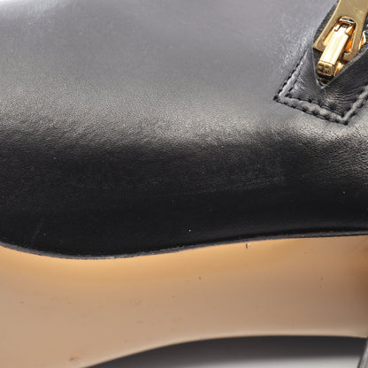 ショート ブーツ レザー ブラック サイドジップ サルヴァトーレフェラガモ シューズ Salvatore Ferragamo