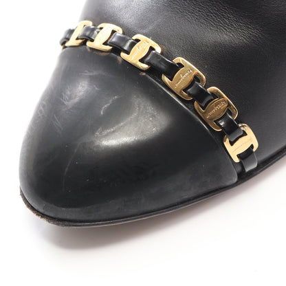 ショート ブーツ レザー ブラック サイドジップ サルヴァトーレフェラガモ シューズ Salvatore Ferragamo