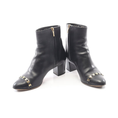 ショート ブーツ レザー ブラック サイドジップ サルヴァトーレフェラガモ シューズ Salvatore Ferragamo