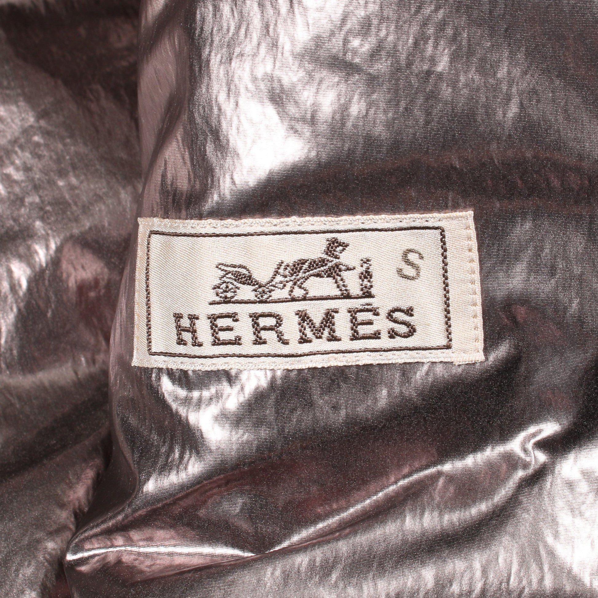 セリエボタン ダウンジャケット ナイロン ネイビー フード付き エルメス アウター HERMES