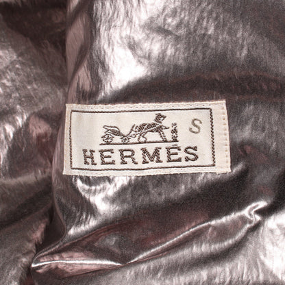 セリエボタン ダウンジャケット ナイロン ネイビー フード付き エルメス アウター HERMES