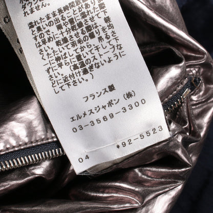 セリエボタン ダウンジャケット ナイロン ネイビー フード付き エルメス アウター HERMES