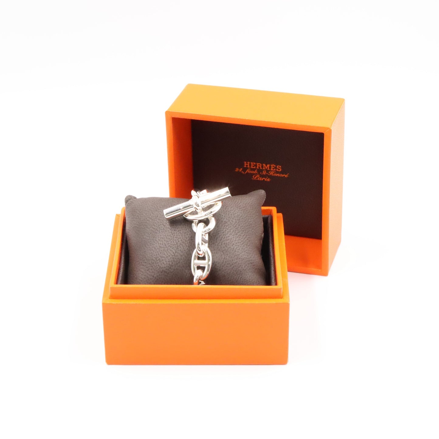シェーヌダンクルMM 14コマ ブレスレット SV925 シルバー エルメス アクセサリー HERMES