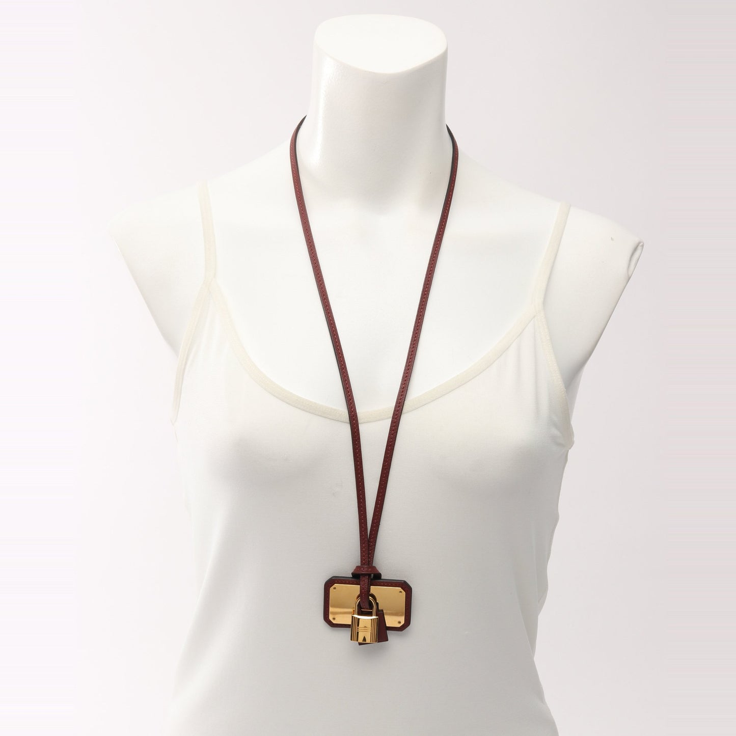 オーケリーGM ネックレス ヴォースイフト レッドブラウン Z刻印 エルメス アクセサリー HERMES