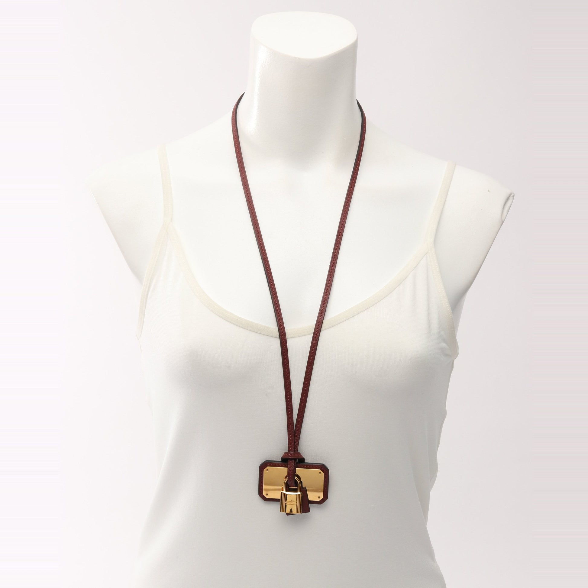 オーケリーGM ネックレス ヴォースイフト レッドブラウン Z刻印 エルメス アクセサリー HERMES