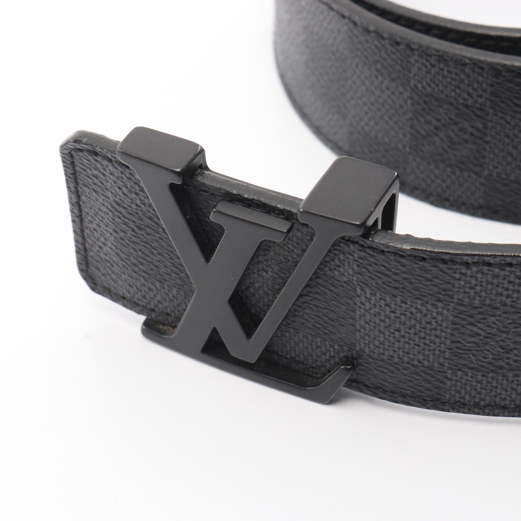 サンチュール LV イニシアル ダミエグラフィット ベルト PVC ブラック