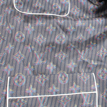 モノグラム パジャマ シャツ シルク ブラック マルチカラー ルイヴィトン トップス LOUIS VUITTON