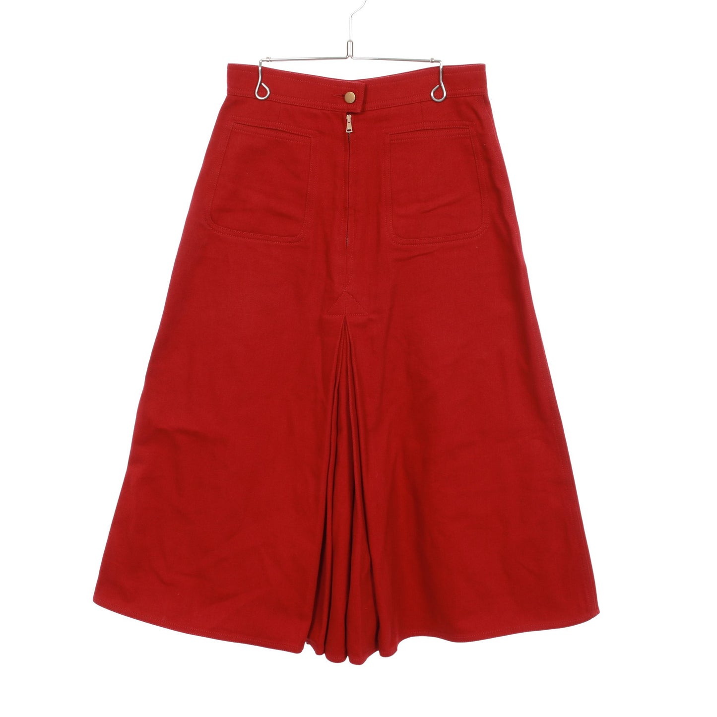 Renoir プリーツ コットン ミディスカート デニムスカート コットン レッド マックスマーラ ボトムス Max Mara