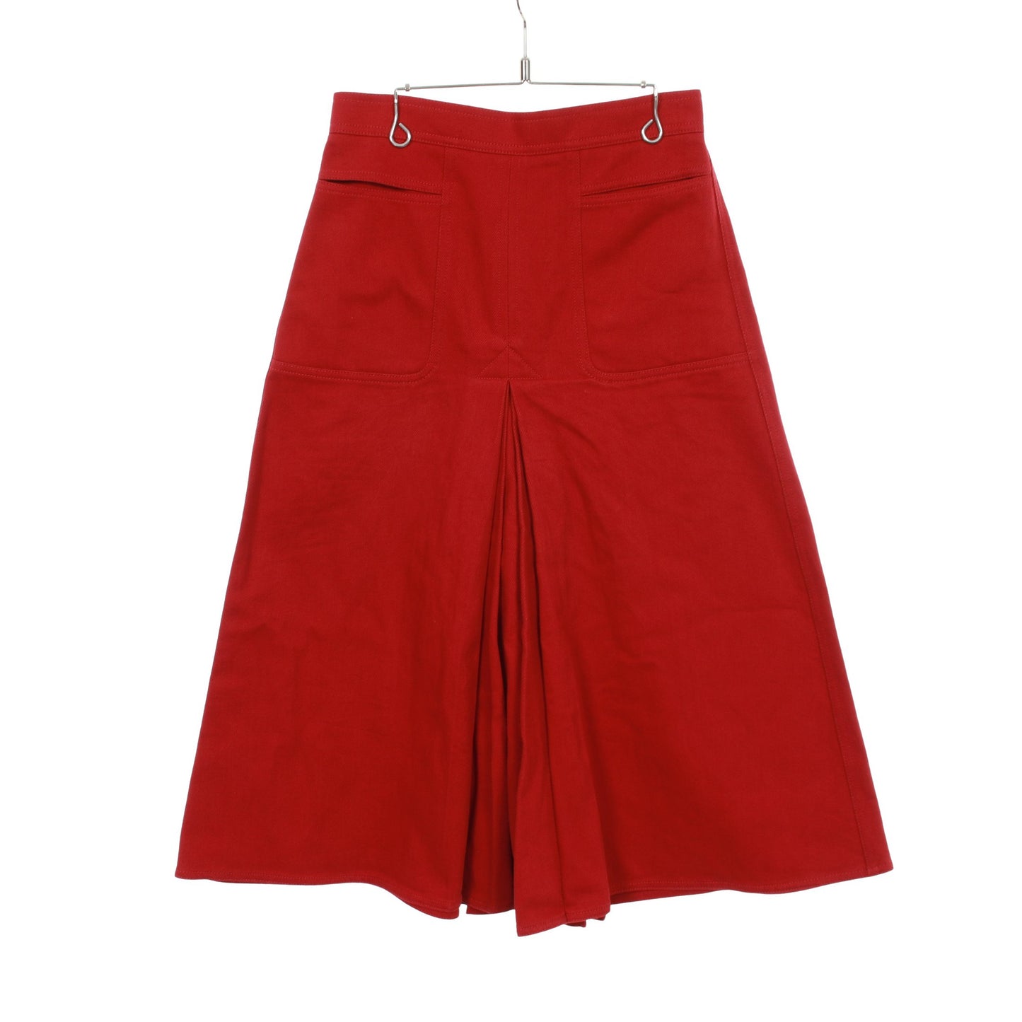 Renoir プリーツ コットン ミディスカート デニムスカート コットン レッド マックスマーラ ボトムス Max Mara