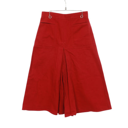 Renoir プリーツ コットン ミディスカート デニムスカート コットン レッド マックスマーラ ボトムス Max Mara